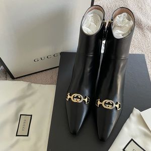 Gucci Nappa Charlotte Nero Black Boots